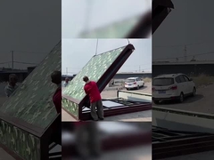 फोल्डिंग ट्राएंगल कंटेनर हाउस रेड कैम्पिंग और बाहरी गतिविधियों के लिए उपयुक्त है