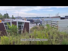 निर्माण स्थल पर अस्थायी कार्यालय और आवास के लिए प्रीफैब फोल्डिंग कंटेनर हाउस